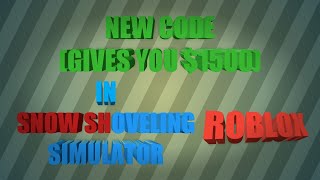 New Code in Snow Shoveling Simulator! (Roblox Code)
