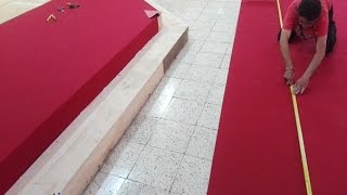 COMO INSTALAR ALFOMBRAS DE PISO | EL INSTALADOR MAS RAPIDO DEL MUNDO | TAPIZON NOVOFLOR, TAPIZONES