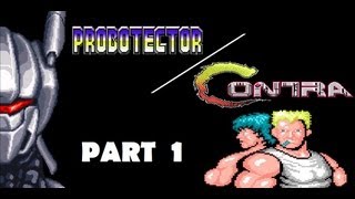 Probotector (Contra) (NES) Complete Walkthrough (Part 1)