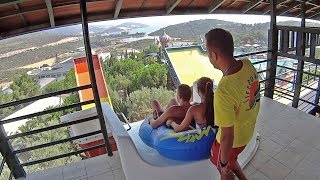 Orange Hillside Water Slide at Adaland