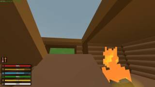 Как сделать лестницу, пролёт, пандус в Unturned | Как сделать люк на крышу, костёр