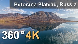 360°, Putorana Plateau, Russia. 4K aerial video