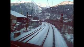 Treno TGV - Uscita dal tunnel del Frèjus, (Modane,lato Francia) vista cabina guida.