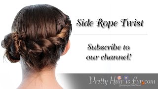 How to do a Side Rope Twist Hairstyle Tutorial | Pretty Hair is Fun