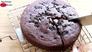 How To Make Eggless Cake Without Oven | Chocolate Cake Recipe In Pressure Cooker | Skinny Recipes