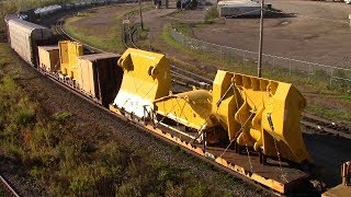 Large Dimensional Loads! CN Train 305 at Gordon Yard & Berry Mills, NB (Oct 7, 2017)