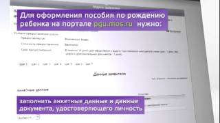 Как оформить пособие по рождению ребенка через портал госуслуг
