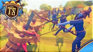 DEN ULTIMATIVE KAMP, HØ-FOLKET MOD FARMERNE! - Ep 1 | Dansk Totally Accurate Battle Simulator