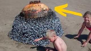 Family’s Beach Day Take A Turns After Kids Spot Weird Object In The Sand
