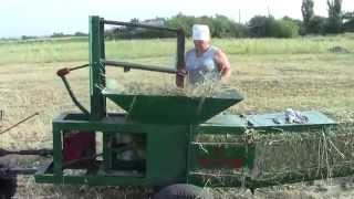 Самодельный пресс для сена к мотоблоку.Handmade Hay Baler for hay with their hands