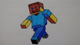 Как нарисовать СТИВА из МАЙНКРАФТ #133/How to draw STEVE from MINECRAFT