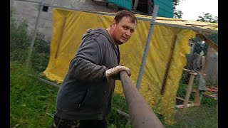 Винтовые сваи закрутить в ручную одному ВОЗМОЖНО !!!