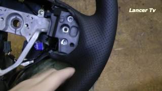 Черная Кожа обшивка руля Mitsubishi Lancer EX 10 Lancer X Outlander ASX Colt Pajero Sport