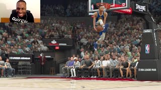 STEPHEN CURRY VS LEBRON JAMES VS MICHAEL JORDAN VS TOM BRADY IN THE SLAM DUNK CONTEST! AAH! NBA2K