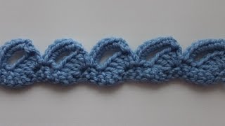 Как  обвязать край изделия крючком. Кайма №3.