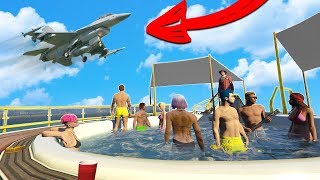 ВЫЗВАЛ АВИАУДАР НА ЯХТУ ВО ВРЕМЯ ПАТИ! ТРОЛЛИНГ В ГТА 5 ОНЛАЙН (GTA 5 ONLINE)