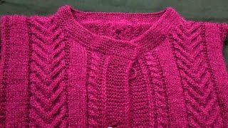 Round Neck Knitting | Ladies Cardigan Neck Knitting | Gol Gale Ki Bunai | Natural Style Hindi