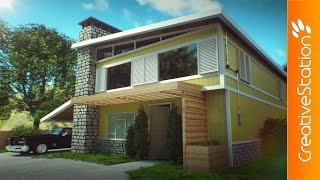 Nuketown House - 3D Speed art (#Cinema4D) | CreativeStation