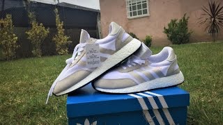 ADIDAS INIKI RUNNER FTWWHT-PEAGRE-CBLACK ( boost) - on feet
