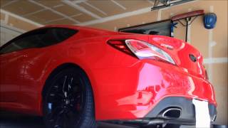 2013 Hyundai Genesis coupe 3.8 R-spec exhaust sounds + race