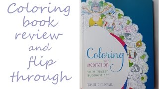 COLORING FOR MEDITATION with Tibetan Buddhist Art flip through by Tashi Dhargyal