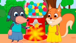 Famille d'Écureuil - La Magie De Machine à Gommes Animé 2021 en Français