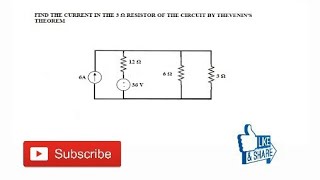 33. THEVENIN'S THEOREM NUMERICAL PROBLEM EXAMPLE