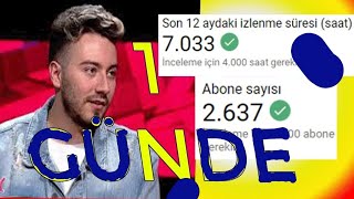 1 GÜNDE 4000 SAAT  İZLENME NASIL YAPILIR youtube