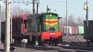 Встреча тепловоза ЧМЭ3-5319 с тепловозом 2ТЭ116К-663