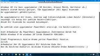 Windows 8 Ve Windows 10'da Kaldırılmayan Uygulamaları Kaldırmak(3D Builder, Groove Müzik vb.)