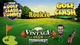 Golf Clash tips, Playthrough, Hole 1-9 - ROOKIE - TOURNAMENT WIND! Vintage Open Tournament!