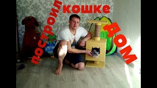 КАК СДЕЛАТЬ КОШАЧИЙ ДОМИК САМОМУ СВОИМИ РУКАМИ КОШКИН ДОМ