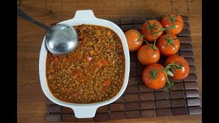 طريقه عمل العدس بالطماطم    وعجه الخضروات بدون بيض