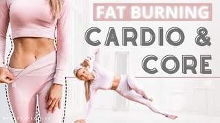 FAT BURNING & FLAT ABS Workout - Cardio & Core | Rebecca Louise