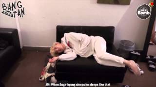 [ENG] 150902 [BANGTAN BOMB] It s the pose when BTS sleep normally