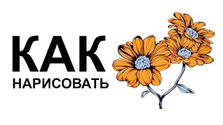 КАК НАРИСОВАТЬ ЦВЕТЫ поэтапно для начинающих
