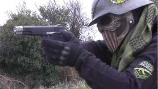 Socom 1911 Punisher and Rlux Spine Tingler Custom Mask by Domainofairsoft.com