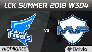 AFS vs MVP Highlights Game 1 LCK Summer 2018 W3D4 Afreeca Freecs vs MVP by Onivia