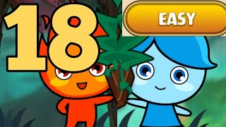 LuckyBoy And PrettyGirl 2 Level 18 Easy Android Walkthrough Forest Temple Maze Fireboy & Watergirl