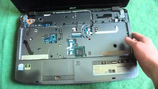 Как снять монитор с ноутбука ACER, 5738ZG?