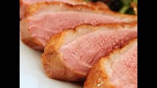 Smoked duck breast with honey