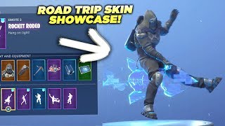 *NEW* Road Trip Skin SHOWCASED with 20+ EMOTES! Fortnite Battle Royale (Unlocked Road Trip Skin)