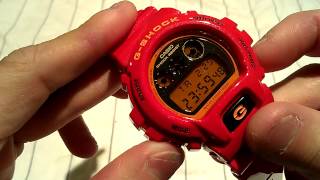 Casio G-Shock Watch Review - Model: DW-6900CB-4 , Red with Mirror Dial