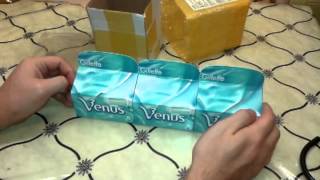 Посылки из Китая №36 кассеты Gillette Venus
