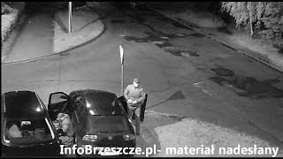 Kradzież samochodu, "pod okiem" Straży Miejskiej w Brzeszczach.