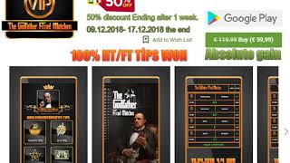 The Godfather Fixed Matches app %50 off discount buy 100% fixed matches