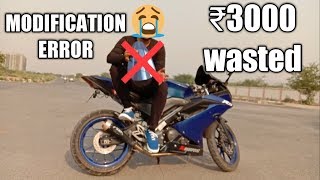 yamaha r15 v3 modified with seat cowl but disappointed...