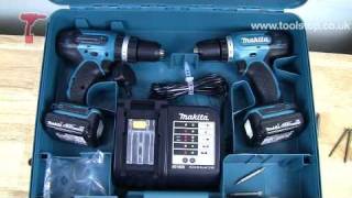 Makita DK343 14.4V Cordless Li-ion Combi Drill and Drill Driver Twinpack