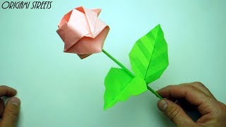 Как сделать розу из бумаги. Оригами роза