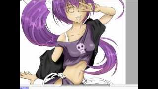 Paint Tool SAI : Drawing anime girl